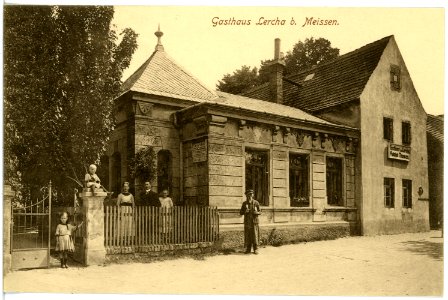 16701-Lercha-1913-bei Meißen - Gasthaus-Brück & Sohn Kunstverlag