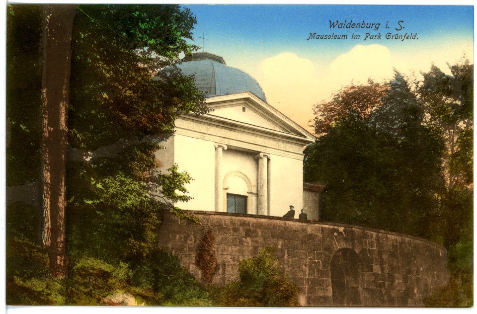 16393-Waldenburg-1913-Mausoleum im Park Grünfeld-Brück & Sohn Kunstverlag
