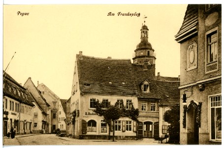 16405-Pegau-1913-Am Frankeplatz-Brück & Sohn Kunstverlag