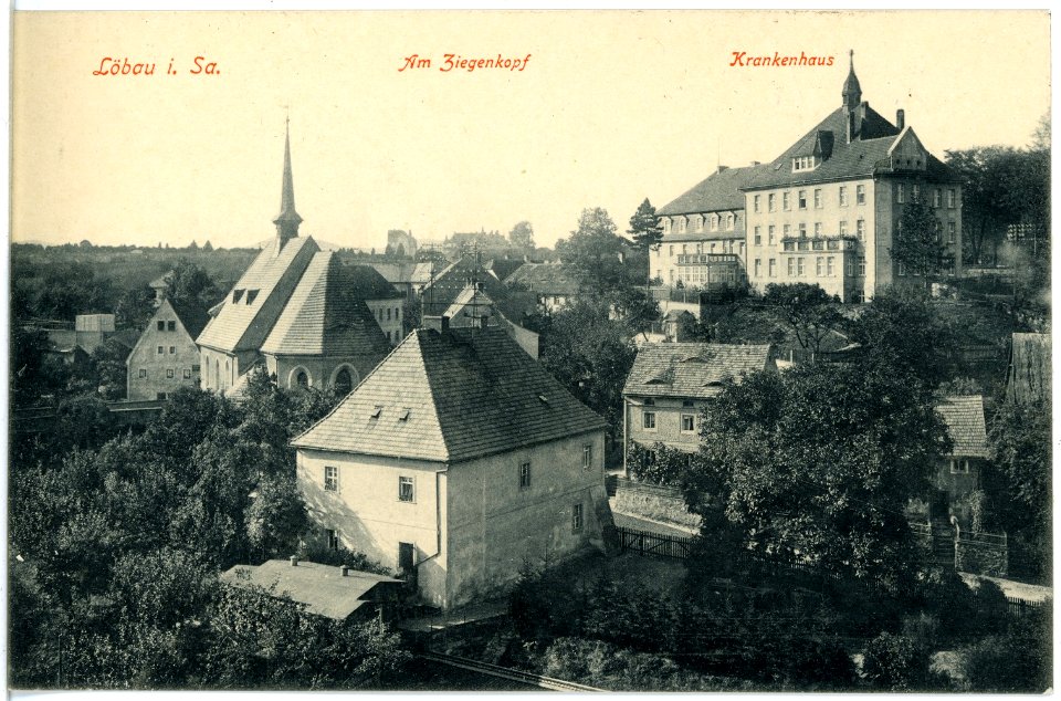 18415-Löbau-1914-Am Ziegenkopf - Krankenhaus-Brück & Sohn Kunstverlag