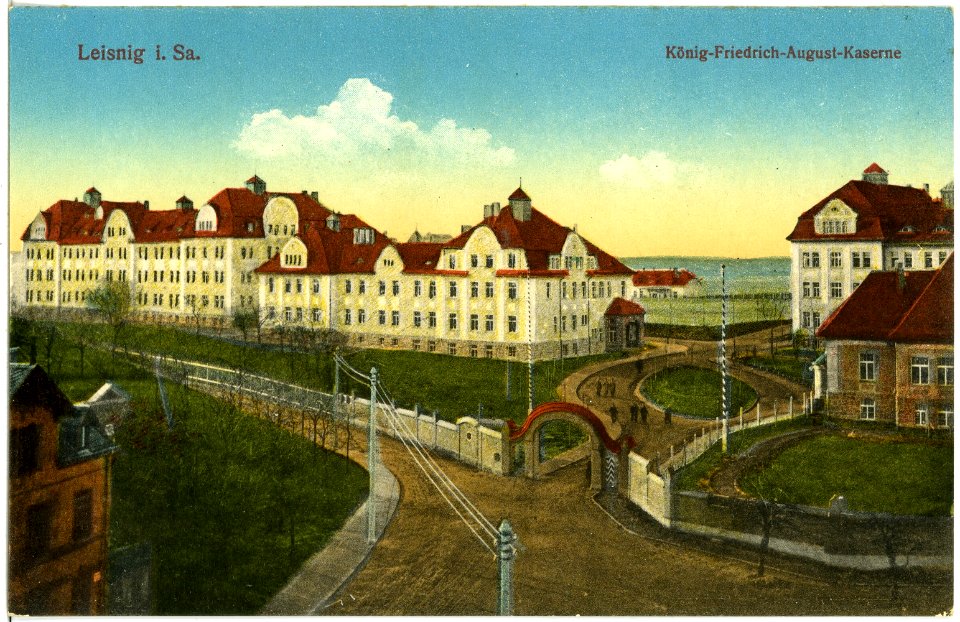 18645-Leisnig-1915-König Friedrich August Kaserne-Brück & Sohn Kunstverlag