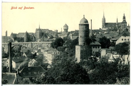 15865-Bautzen-1913-Blick auf Bautzen-Brück & Sohn Kunstverlag