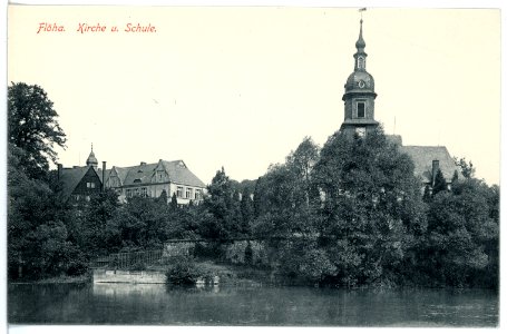 16253-Flöha-1913-Kirche und Schule-Brück & Sohn Kunstverlag