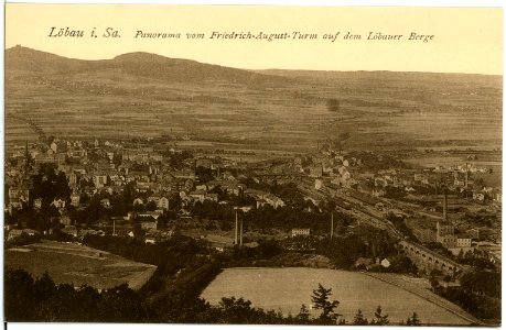 18417-Löbau-1914-Blick auf Löbau vom Löbauer Berg-Brück & Sohn Kunstverlag