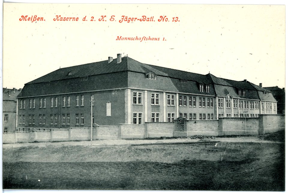 18241-Meißen-1914-Kaserne des 2. Königlich Sächsischen Jäger-Bataillon Nr. 13 - Mannschaftshaus 1-Brück & Sohn Kunstverlag