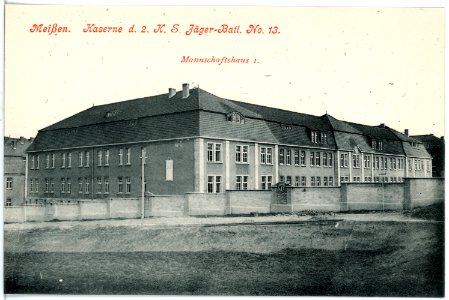 18241-Meißen-1914-Kaserne des 2. Königlich Sächsischen Jäger-Bataillon Nr. 13 - Mannschaftshaus 1-Brück & Sohn Kunstverlag