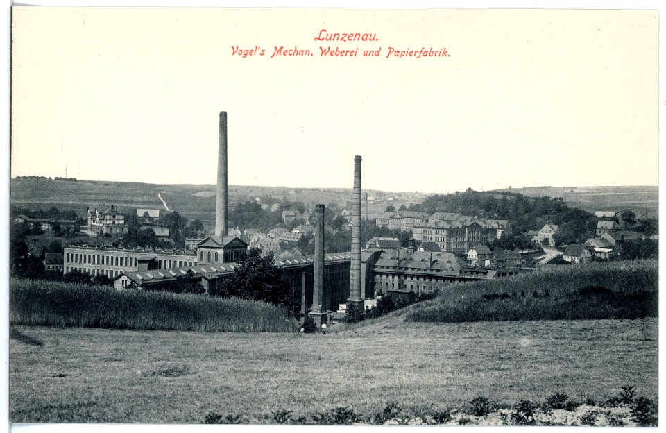 16342-Lunzenau-1913-Vogels Mechanische Weberei und Papierfabrik-Brück & Sohn Kunstverlag