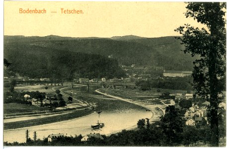 16283-Bodenbach-1913-Blick auf Tetschen-Bodenbach-Brück & Sohn Kunstverlag