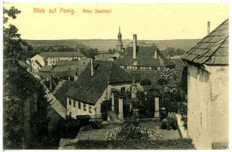 16381-Penig-1913-Alter Stadtteil-Brück & Sohn Kunstverlag