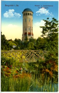18289-Burgstädt-1914-Wettinhain - Wasser - und Aussichtsturm-Brück & Sohn Kunstverlag