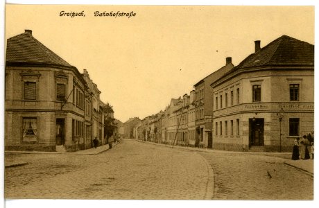 16473-Groitzsch-1913-Bahnhofstraße-Brück & Sohn Kunstverlag