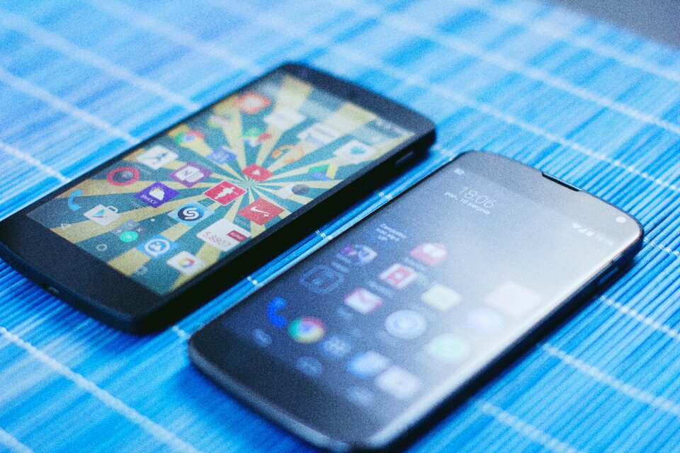 Business blue phone blue telephone