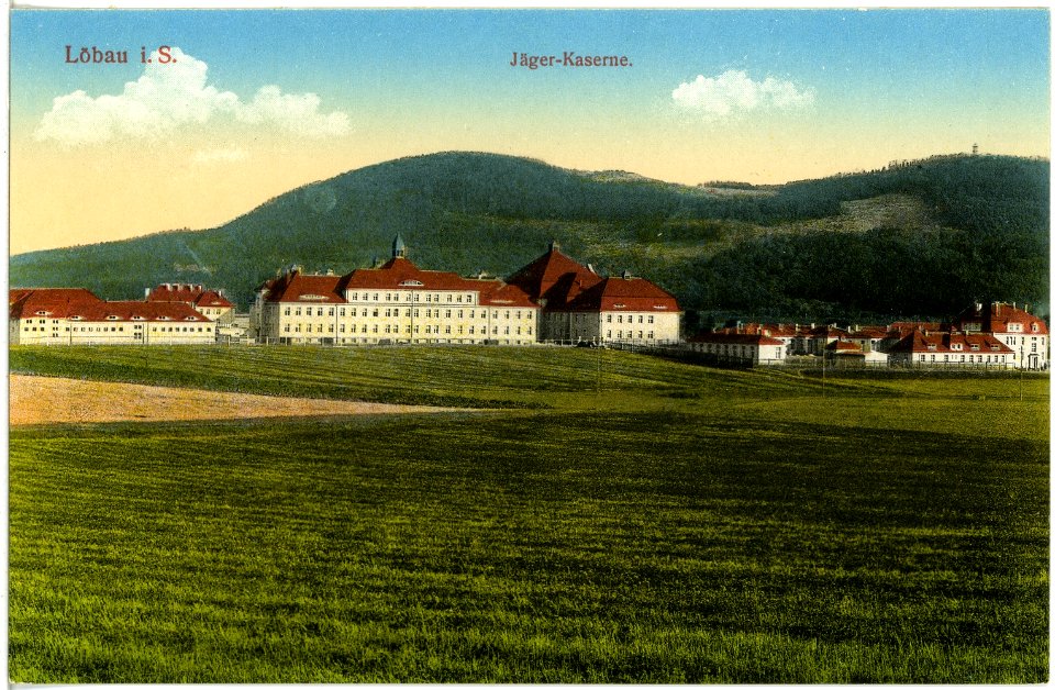 18465-Löbau-1914-Jägerkaserne-Brück & Sohn Kunstverlag