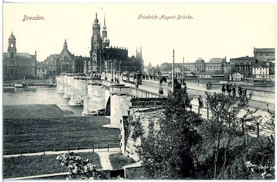 18904-Dresden-1915-Friedrich-August-Brücke-Brück & Sohn Kunstverlag