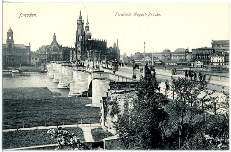 18904-Dresden-1915-Friedrich-August-Brücke-Brück & Sohn Kunstverlag