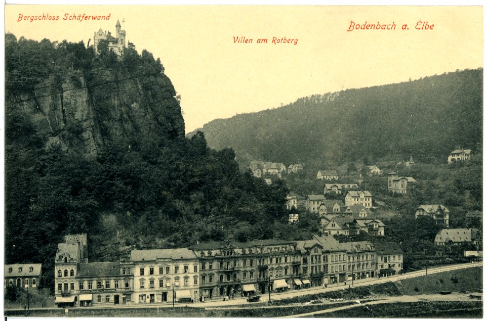 18299-Bodenbach-1914-Bergschloß Schäferwand, Villen am Rotberg-Brück & Sohn Kunstverlag