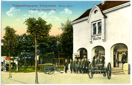 18360-Königsbrück-1914-Truppenübungsplatz - Wache am Eingang-Brück & Sohn Kunstverlag