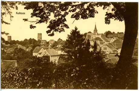 18305-Kohren-1914-Burgruine und Stadt-Brück & Sohn Kunstverlag