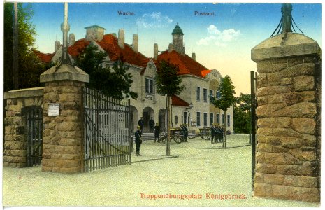 18359-Königsbrück-1914-Truppenübungsplatz - Wache, Postamt-Brück & Sohn Kunstverlag