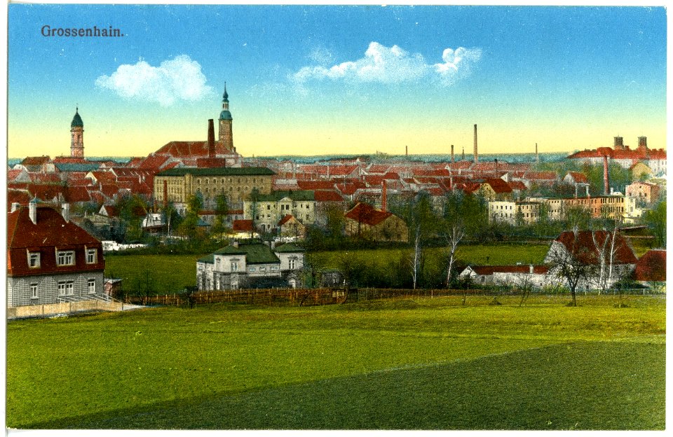 18649-Großenhain-1915-Blick auf Großenhain-Brück & Sohn Kunstverlag