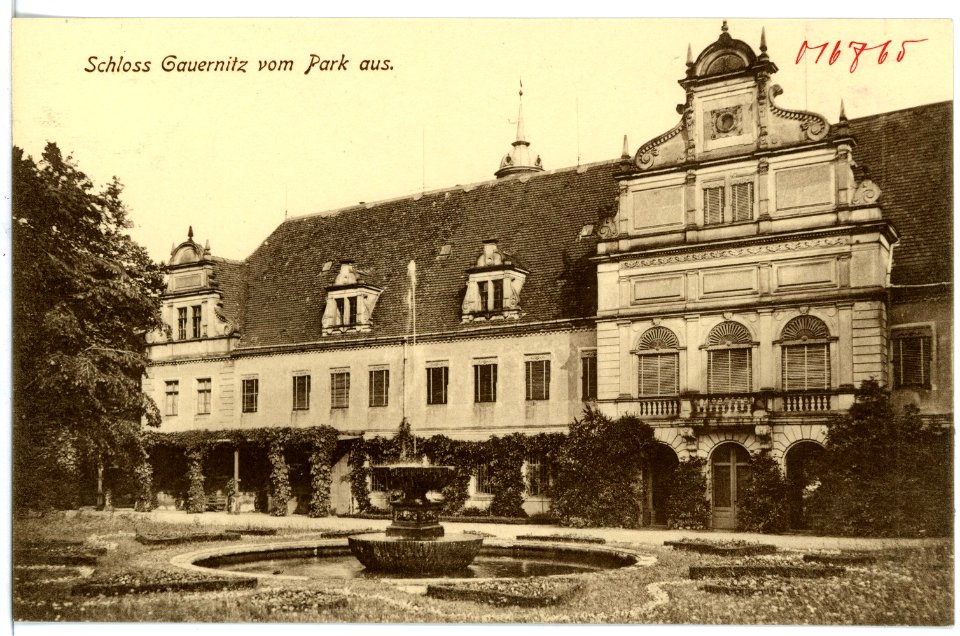 16765-Gauernitz-1913-Schloß vom Park aus-Brück & Sohn Kunstverlag
