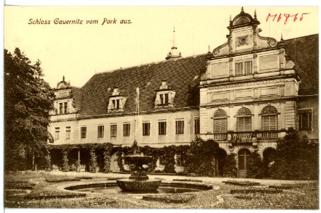 16765-Gauernitz-1913-Schloß vom Park aus-Brück & Sohn Kunstverlag