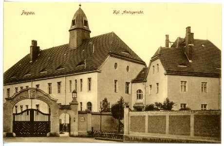 16406-Pegau-1913-Königliches Amtsgericht-Brück & Sohn Kunstverlag