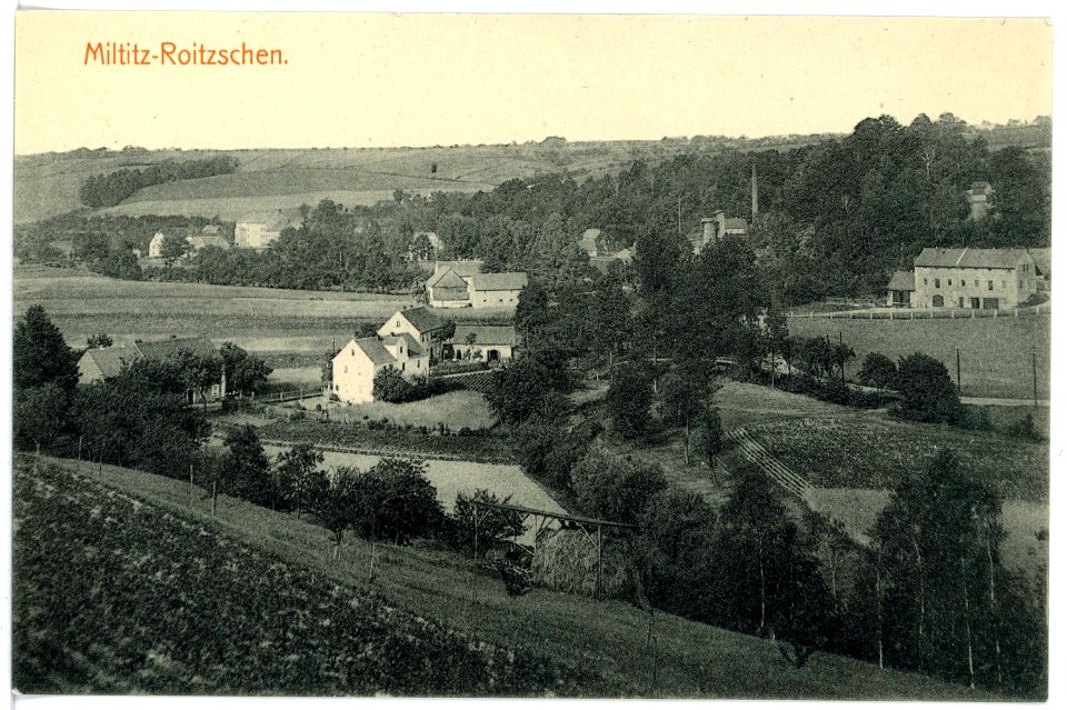 16643-Miltitz-Roitzschen-1913-Blick auf Miltitz-Roitzschen-Brück & Sohn Kunstverlag