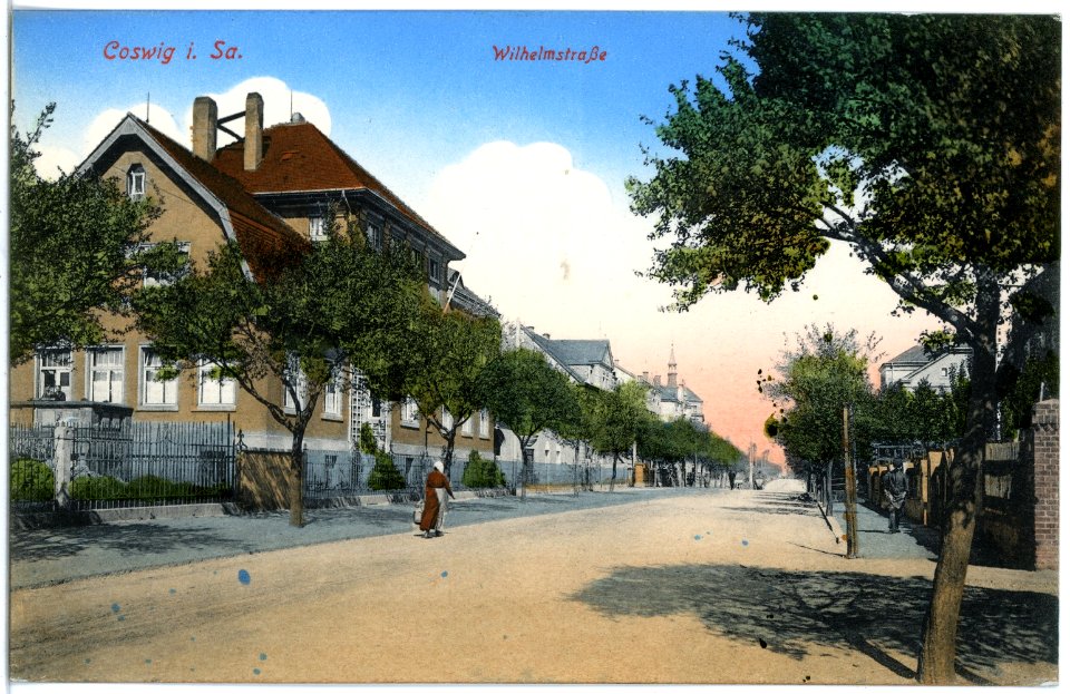 18963-Coswig-1915-Wilhelmstraße-Brück & Sohn Kunstverlag