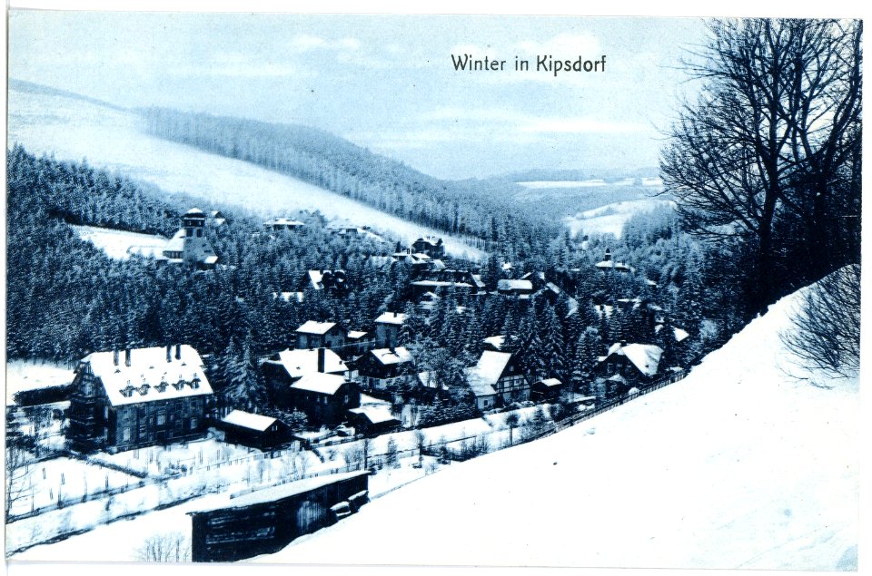 18372-Kipsdorf-1914-Blick auf Kipsdorf im Winter-Brück & Sohn Kunstverlag