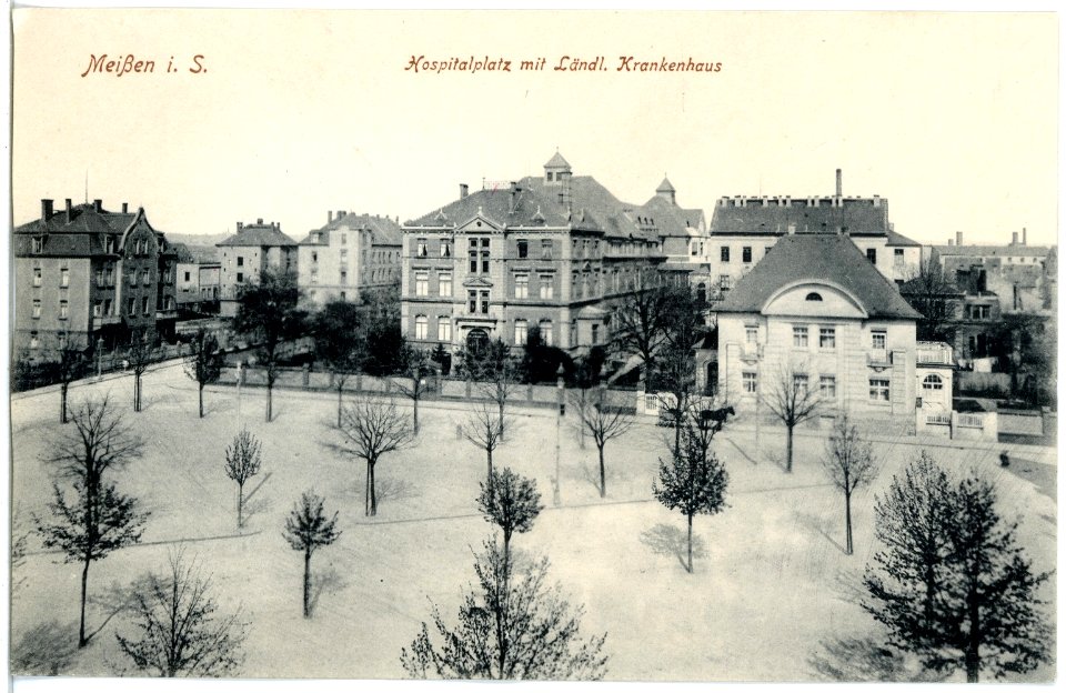 18838-Meißen-1915-Hospitalplatz - Landkrankenhaus-Brück & Sohn Kunstverlag