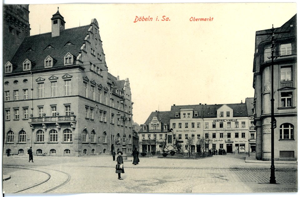 18745-Döbeln-1915-Obermarkt-Brück & Sohn Kunstverlag