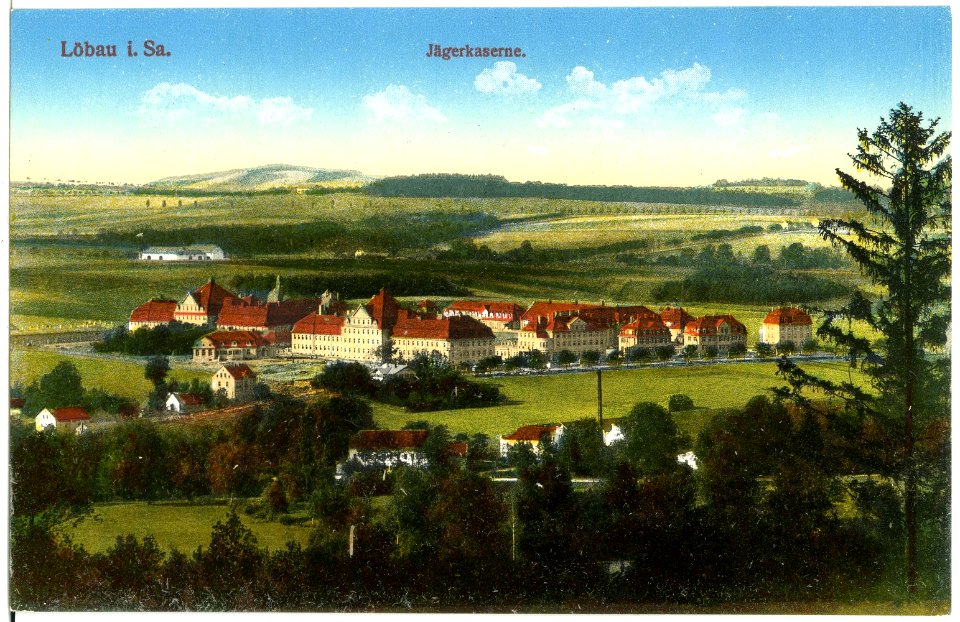 18463-Löbau-1914-Jägerkaserne-Brück & Sohn Kunstverlag