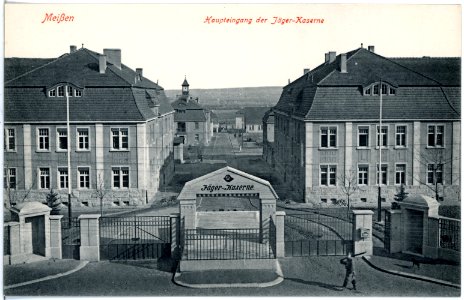 18670-Meißen-1915-Jägerkaserne - Haupteingang-Brück & Sohn Kunstverlag