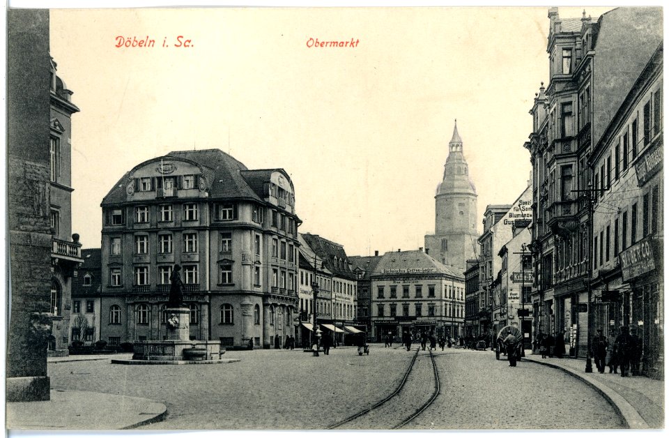 18744-Döbeln-1915-Obermarkt-Brück & Sohn Kunstverlag
