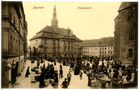 18787-Bautzen-1915-Fleischmarkt-Brück & Sohn Kunstverlag