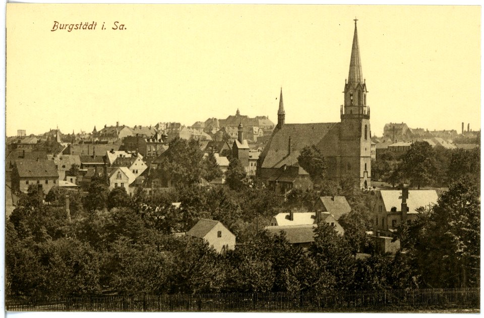 18224-Burgstädt-1914-Blick auf Burgstädt-Brück & Sohn Kunstverlag