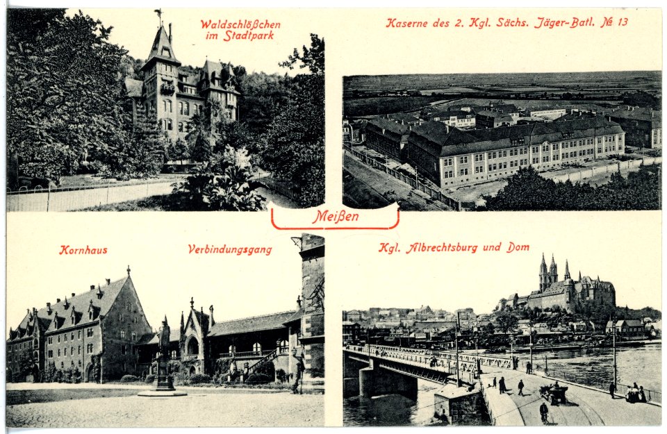 18832-Meißen-1915-verschiedene Stadtansichten-Brück & Sohn Kunstverlag