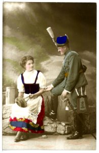 16019-Meißen-1913-Husaren Im Garten Der Schütze-Brück & Sohn Kunstverlag