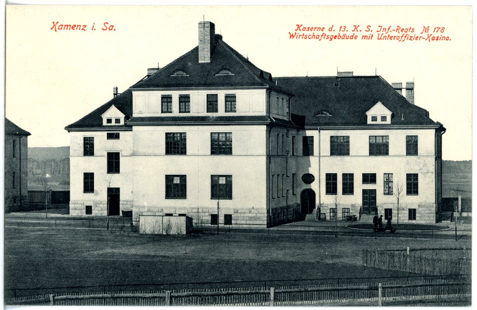 18638-Kamenz-1915-Kaserne des 13. Königlich Sächsischen Infanterie-Regiments Nr. 178-Brück & Sohn Kunstverlag