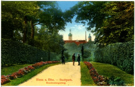 18279-Riesa-1914-Stadtpark - Brandenburger Weg-Brück & Sohn Kunstverlag