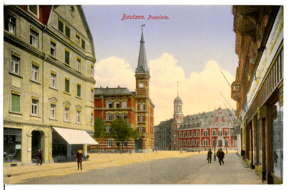 16432-Bautzen-1913-Postplatz-Brück & Sohn Kunstverlag