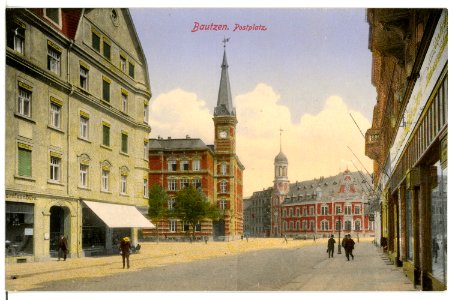 16432-Bautzen-1913-Postplatz-Brück & Sohn Kunstverlag