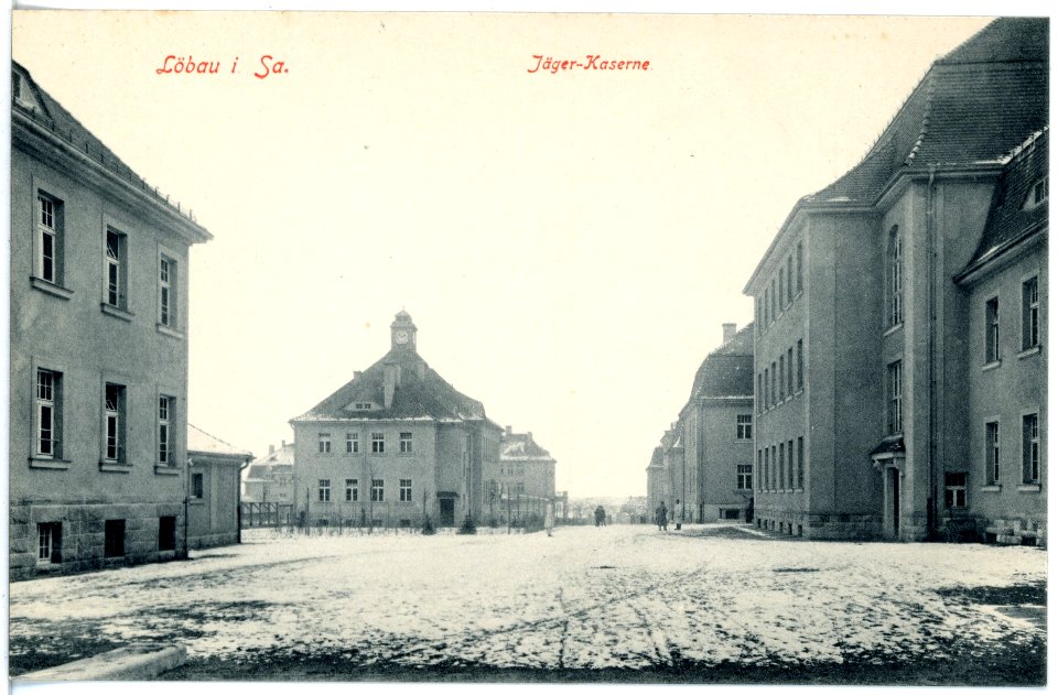 18550-Löbau-1914-Jägerkaserne-Brück & Sohn Kunstverlag