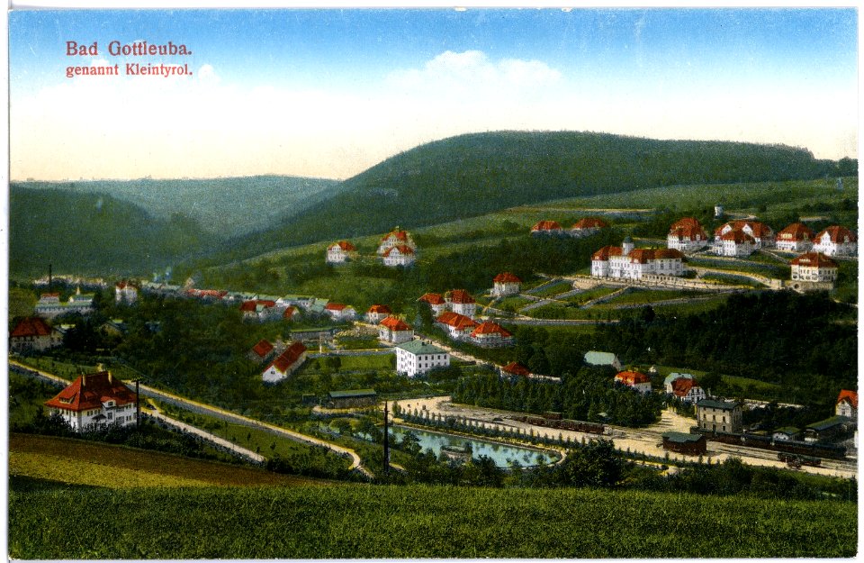 18481-Bad Gottleuba-1914-Gondelteich, Bahnhof-Brück & Sohn Kunstverlag
