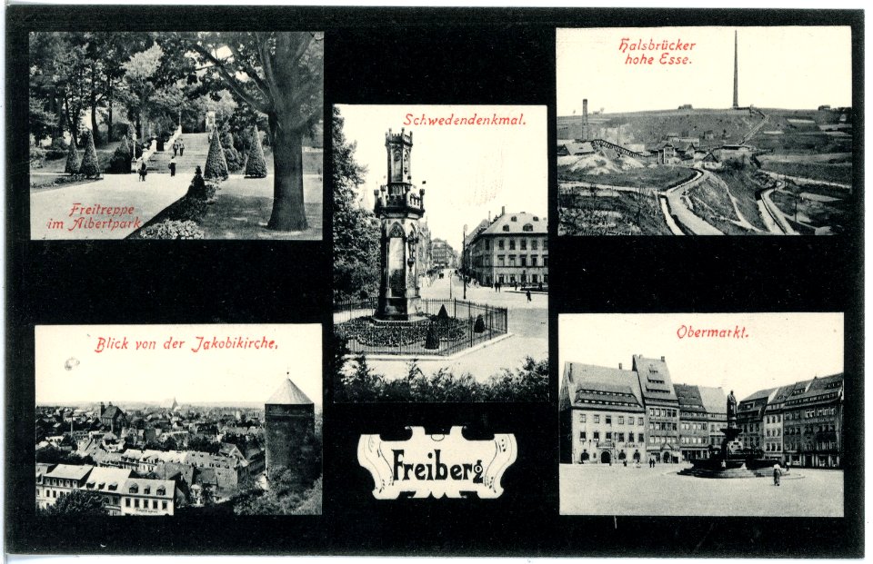 18429-Freiberg-1914-verschiedene Stadtansichten-Brück & Sohn Kunstverlag