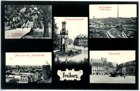 18429-Freiberg-1914-verschiedene Stadtansichten-Brück & Sohn Kunstverlag