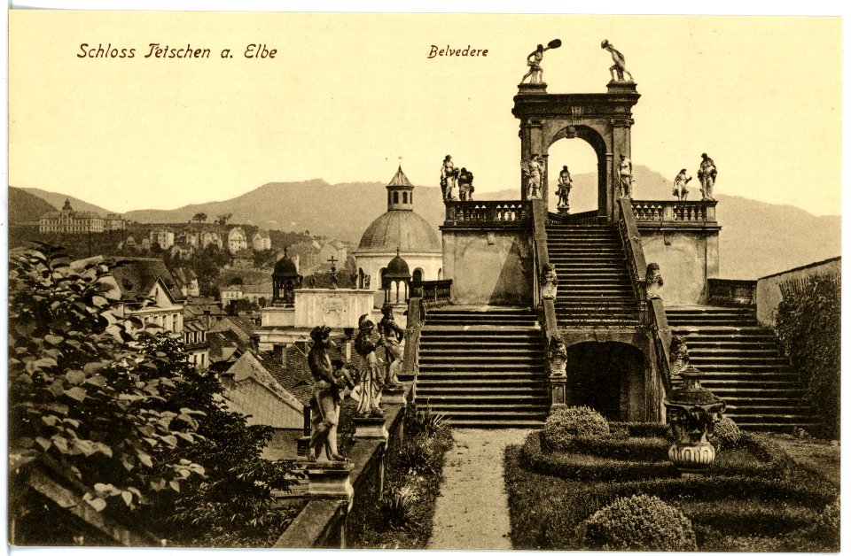 18261-Tetschen-1914-Schloß Tetschen - Belvedere-Brück & Sohn Kunstverlag