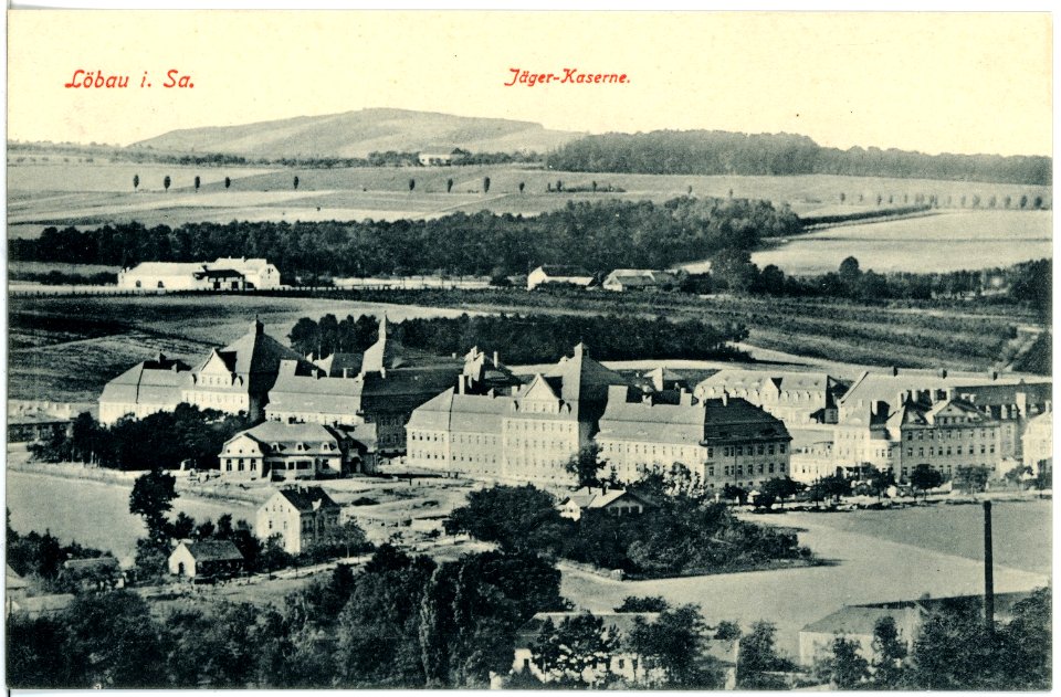 18546-Löbau-1914-Jägerkaserne-Brück & Sohn Kunstverlag