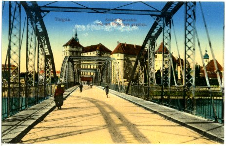 18452-Torgau-1914-Schloß Hartenfels und Elbbrücke-Brück & Sohn Kunstverlag